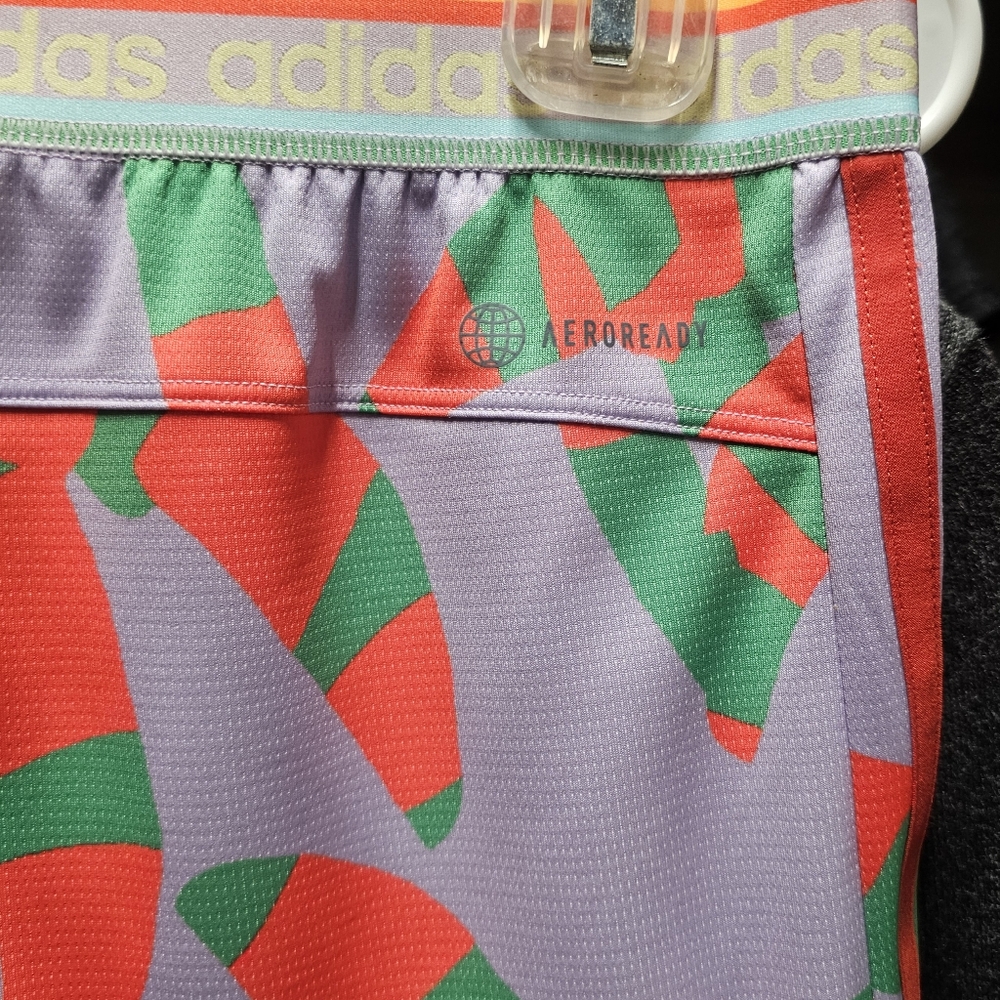 ๐๏ธ Adidas X Farm Rio Pacer 3 Stripes Knit Shorts size Small - Picture 2 of 12